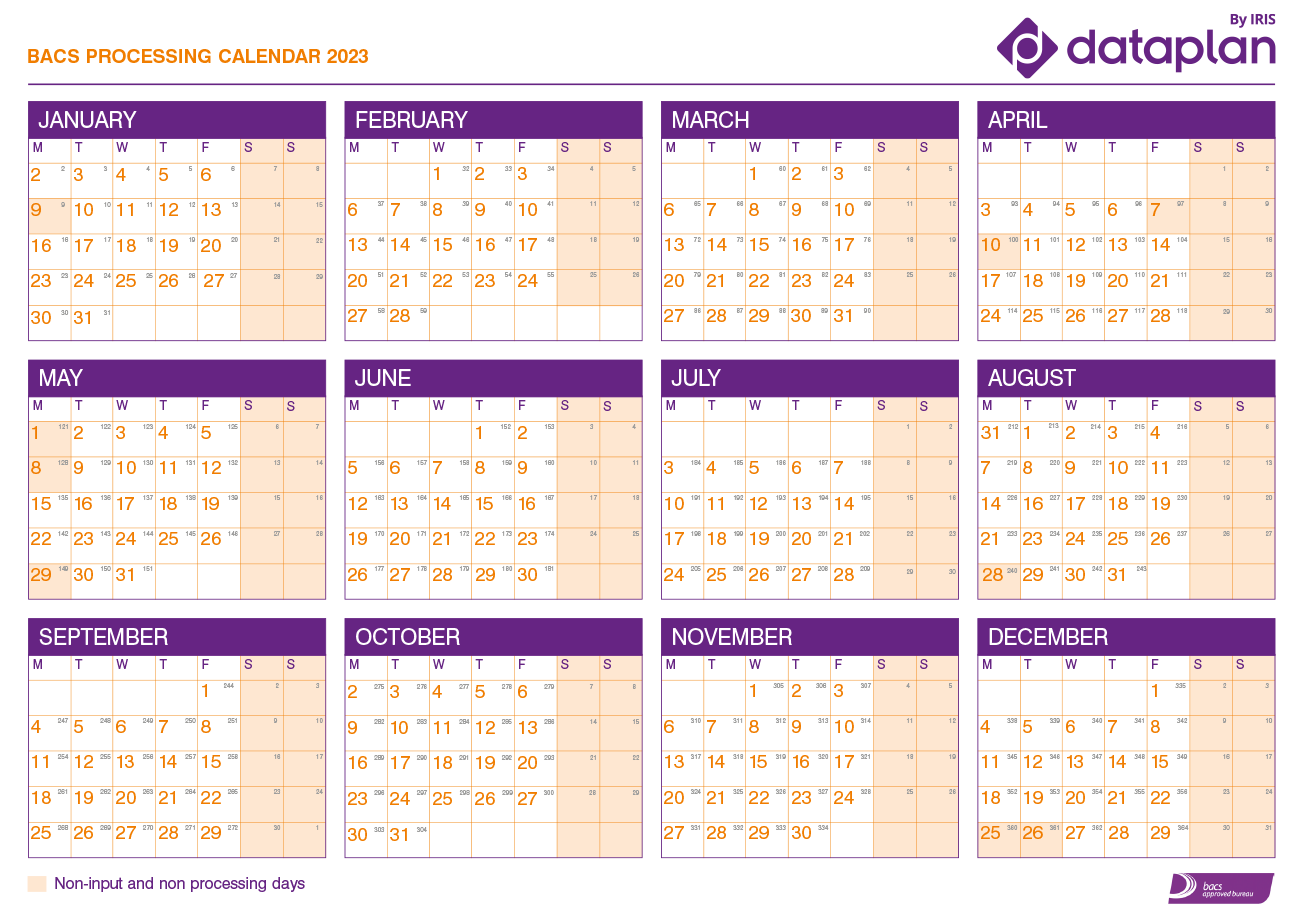 bacs calendar