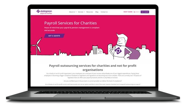Dataplan Charity website